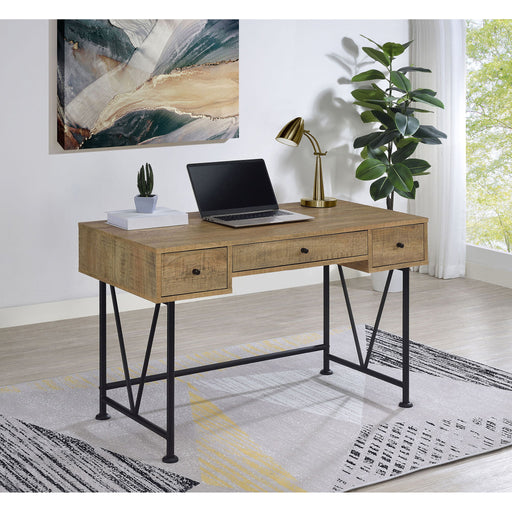 Vellun - 3 Drawer Writing Desk - Mango Color Furniture Max