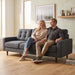 3 Seat Sofa Couch With Tufted Back Upholstered Couch For Living Room US Pride