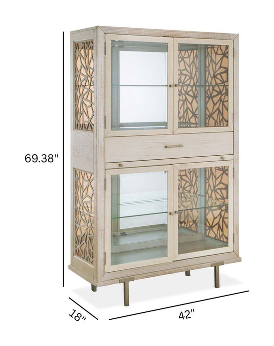 Lenox - Display Cabinet - Warm Silver Magnussen Furniture