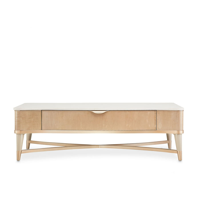 Malibu Crest - Rectangular Cocktail Table - Blush