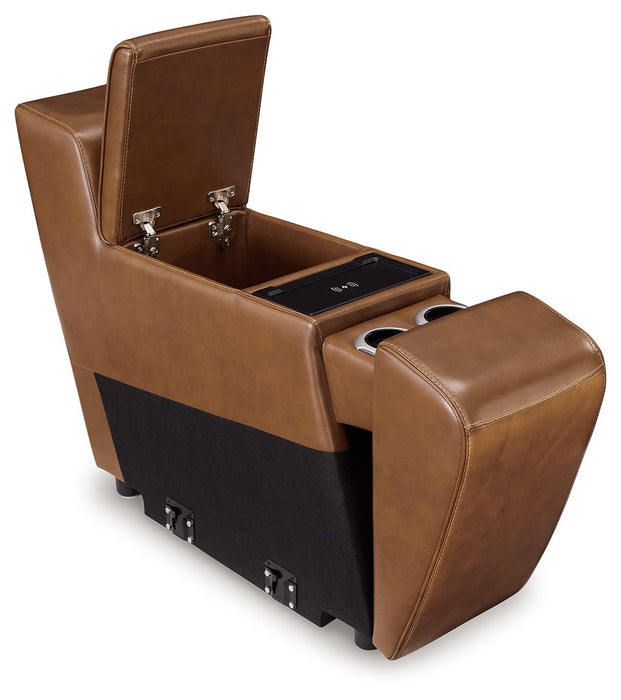 Temmpton - Console With Storage - Chocolate Signature Design by Ashley®