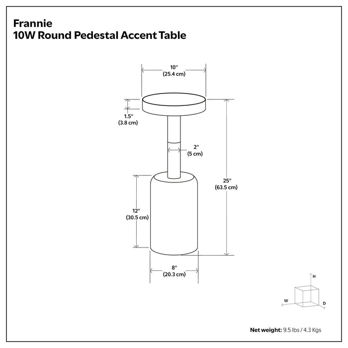 Frannie - Side Table - Gold / Black Simpli-Home