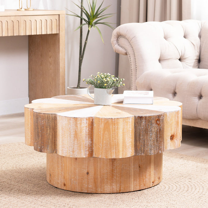Flower Shaped Coffee Center Table For Living Room - Multicolor Home Essentials