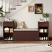 Entryway Storage Bench With Cushion, Drawers & Open Shelves Hearth and Haven