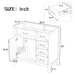 Modern Bathroom Vanity Base Only, 2 Doors And 3 Drawers Hearth and Haven