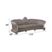 Dresden - 43" Sofa With 5 Pillows - Synthetic Leather & Vintage Bone White ACME
