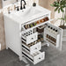 Modern Bathroom Vanity With Sink, 3 Drawers And Adjustable Shelf Hearth and Haven