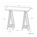Sawhorse - Handcrafted Solid Table Simpli-Home
