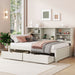 Bed Frame With Side Bookshelves, 2 Drawers, And Built In USB Port Home Essentials