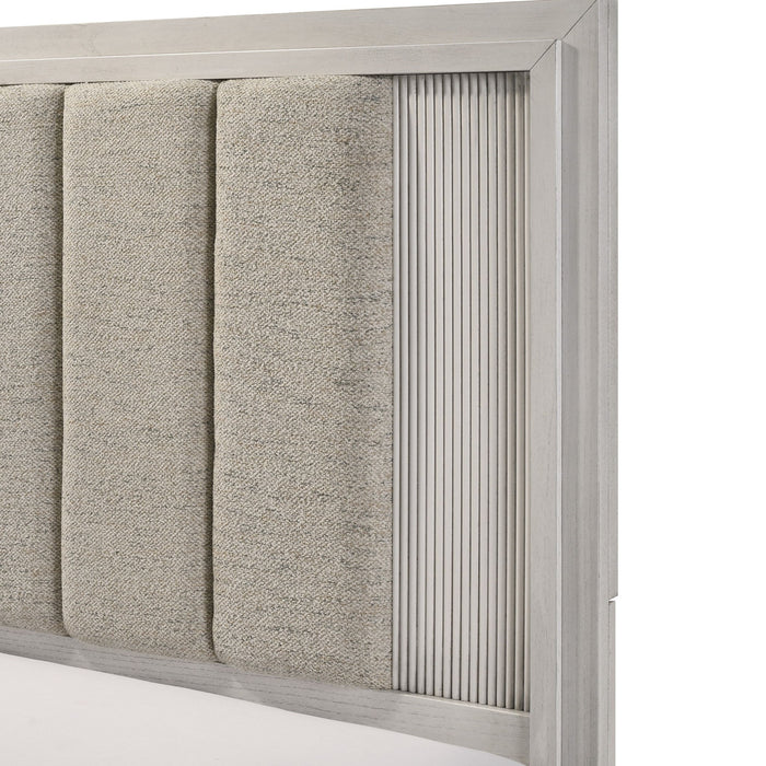 Plush Upholstered Headboard Framed Bed