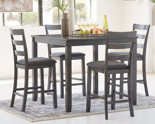 Bridson - Square Counter TBL Set (Set of 5) - Gray Signature Design by Ashley®