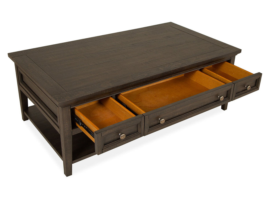 Westley Falls - Rectangular Cocktail Table With Casters - Graphite Magnussen Furniture