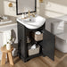 20" Bathroom Vanity With Bulged Sink, Freestanding Single Vanity Set, Soft Close Door Hearth and Haven