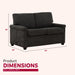 Convertible Twin Sleeper Sofa With USB Ports, 2 Seater Upholstered Loveseat - Dark Gray Home Essentials