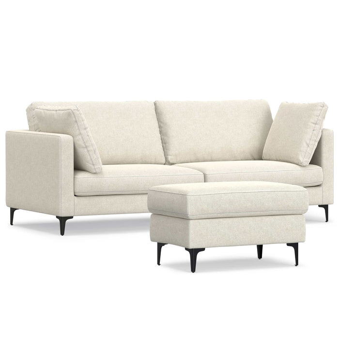 Ava - Mid Century Sofa With Ottoman Set Simpli-Home