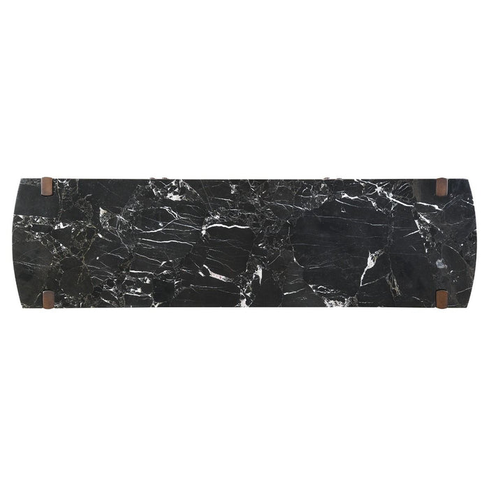 Estella - Server With Marble Top - Black Natural Marble Top & Walnut ACME