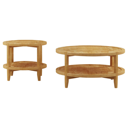 Elliott - 2 Piece Round Coffee And End Table Set - Maple Furniture Max