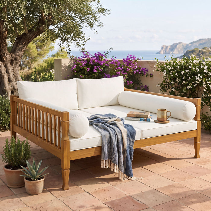Outdoor Sofa Bed, 2 In 1 Patio Daybed For Backyard Hearth and Haven