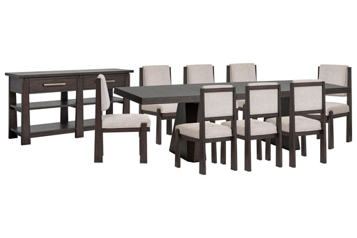 Tauren - 10 Piece Extendable Double Pedestal Dining Table Set Magnussen Furniture