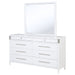 Robinson - 8 Drawer Dresser With Mirror - White Furniture Max