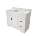 Bathroom Vanity Set, Fluted Cabinet, Soft Close Doors & Drawers, Single Faucet Hole, Sink Included - White Home Essentials