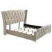 Mika - LED Upholstered Bed With Tufted Wingback Headboard And Ambient Lighting Furniture Max