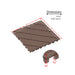 Interlocking Deck Waterproof Outdoor Patio Tiles (Set of 44) - Brown Daily Nest