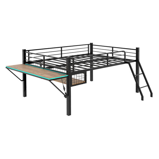 Loft Bed With Built In Desk, LED Light Strip Home Essentials