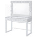 Trevor - 3 Drawer Makeup Vanity Table With Mirror - Chrome Furniture Max