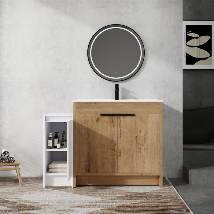 Freestanding Bathroom Vanity With Sink And Storage Cabinets, Soft Closing Doors Home Essentials