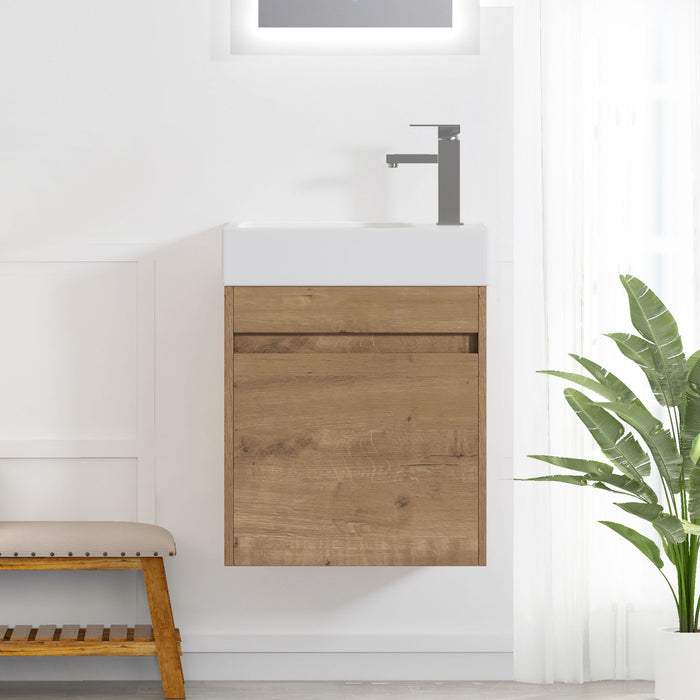 Sink Floating Bathroom Vanity With Soft Close Cabinet Door Home Essentials