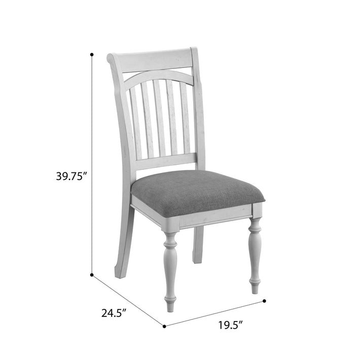 Slat Back Dining Chairs (Set of 2) - Gray Emerald Home
