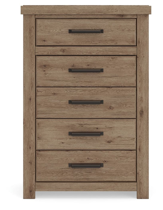 Oliandon - Five Drawer Chest - Light Brown Signature Design by Ashley®