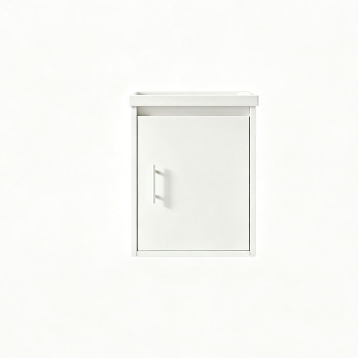 Floating Bathroom Vanity Combo, Wall Mounted Cabinet With Sink & Soft Close Doors For Small Bathrooms Home Essentials