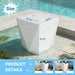 End Table With 2 Cup Holders And 1 Tablet Holder For Outdoor - White Home Essentials