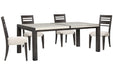 Plum Creek - 5 Piece Rectangular Dining Table Set Magnussen Furniture