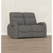 Manual Reclining Loveseat With Dual Seating Support For Living Room Emerald Home