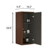 Striped Walnut Bathroom Floating Side Cabinet, Wall-Mounted Storage Cabinet For Small Spaces - Walnut Home Essentials