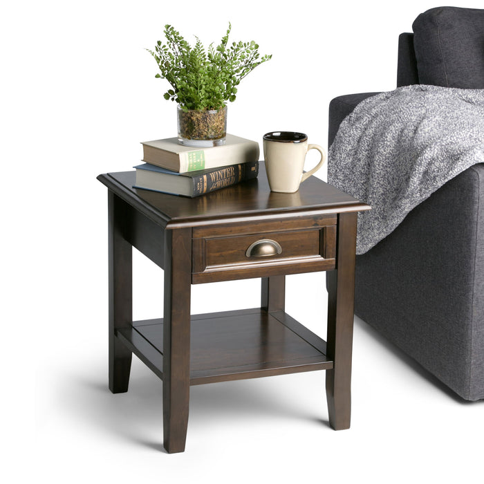 Burlington - End Table - Mahogany Brown Simpli-Home