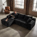 Cloud Modular Sectional Sofa Couch With L-Shape Chaise, Upholstered Couches For Living Room - Black Home Essentials