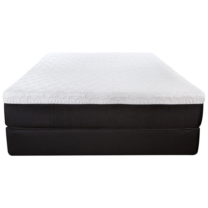 10.5" King Lux Gel Infused Memory Foam And High Density Foam Mattress - White / Black