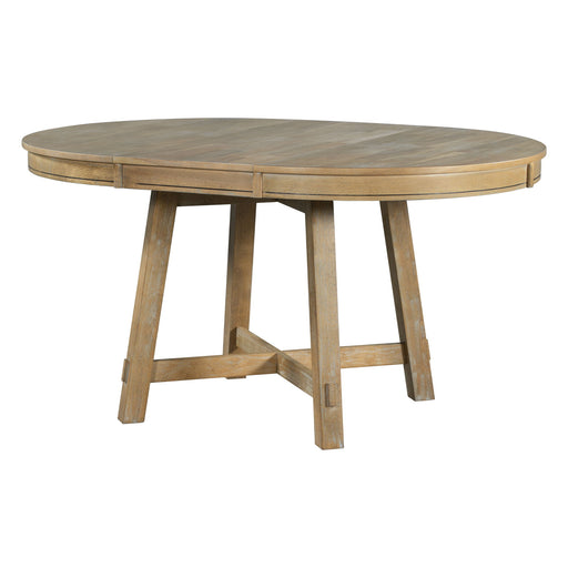Gia - Round Extendable Dining Table With 16" Leaf Wood Hearth and Haven