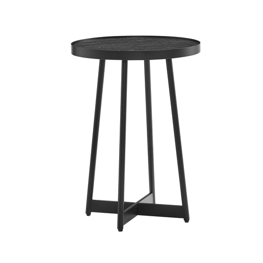 Ranlo - Round Accent Table With Geometric Legs - Black Ridgecrest Home