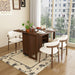3 In 1 Foldable Side Table With 4 Storage Shelves Home Essentials