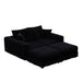 Deep Seat Convertible Sofa With Soft Pillows And Ottomans Home Essentials