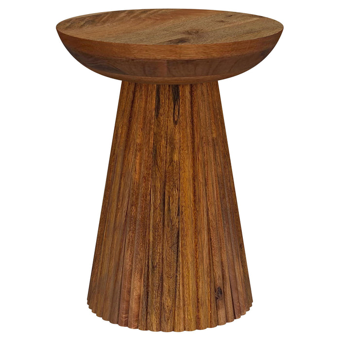 Waters - Round Accent Side Table - Honey Furniture Max