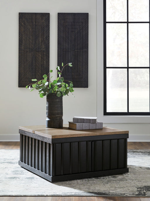 Rylandyn - Lift Top Cocktail Table - Black / Light Brown Signature Design by Ashley®