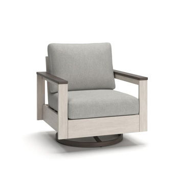 Vista Highlands - Swivel Lounge With Cushion - Brown / White Signature Design by Ashley®