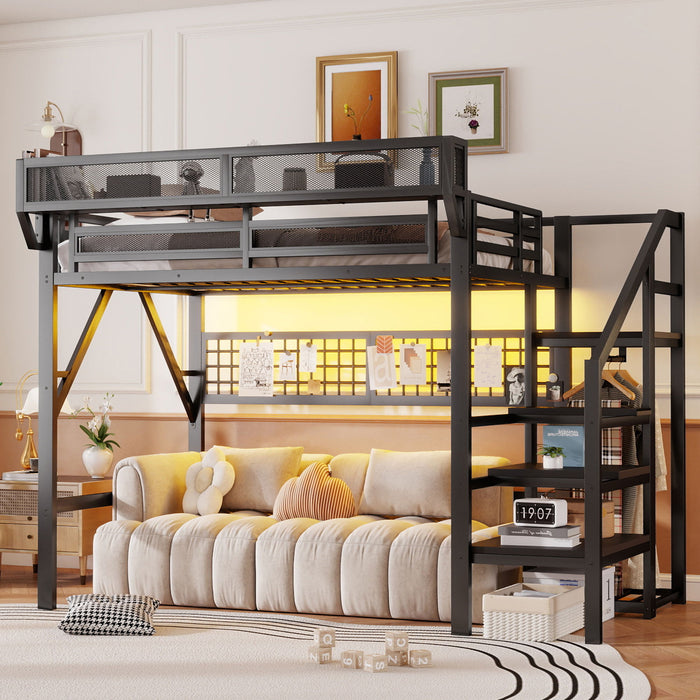 Loft Bed With Stairs And Storage Home Essentials