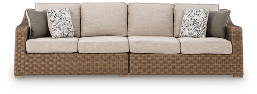 Laguna Heights - RAF/LAF Loveseat With Cushion (Set of 2) - Beige Signature Design by Ashley®